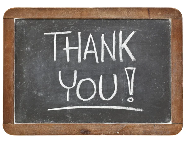 stock image Thank you on blackboard