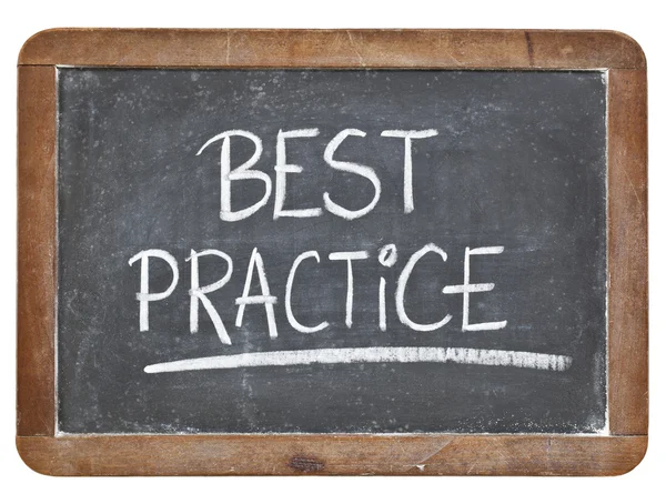 Best practice on blackboard — Stock Photo, Image