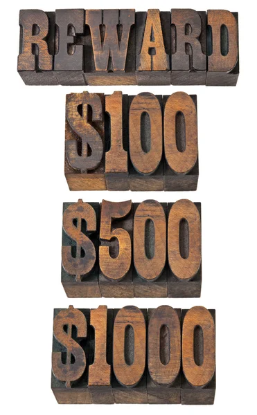 Reward in western style type — Stock Photo, Image