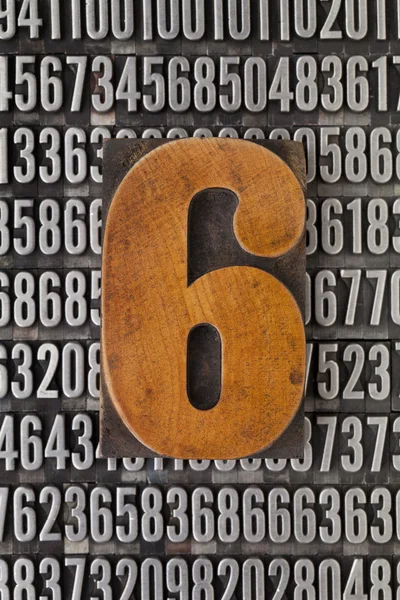 Numer sześć - numeryczne streszczenie — Zdjęcie stockowe