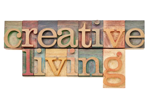 Vivere creativo nel tipo letterpress — Foto Stock