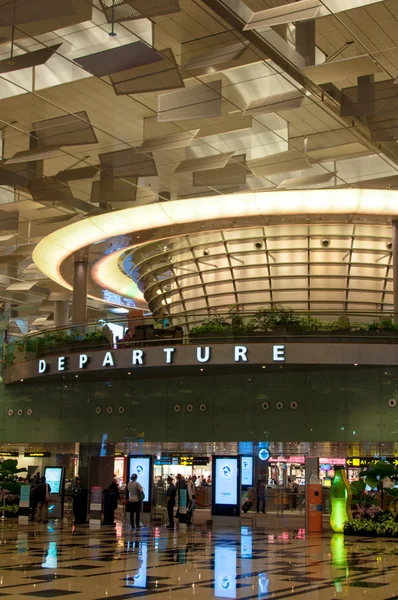 Aeropuerto de Singapur Terminal Tres Sala de Salidas — Foto de Stock