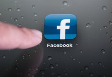 Facebook on the iPad clipart