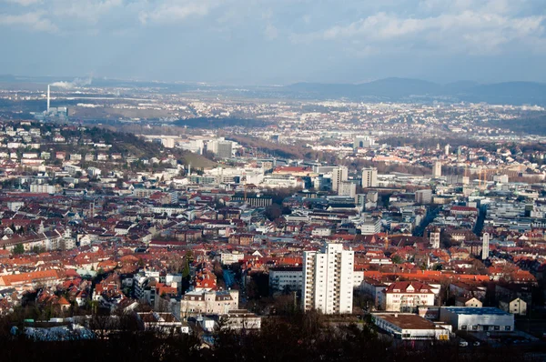 Vista sobre Stuttgart de Birkenkopf — Fotografia de Stock