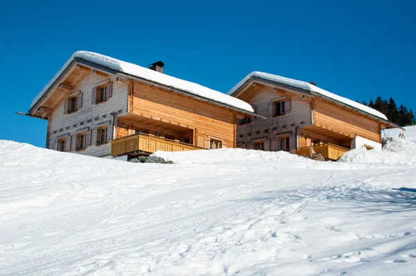 Skiing huts in Montafon — Stock Photo, Image