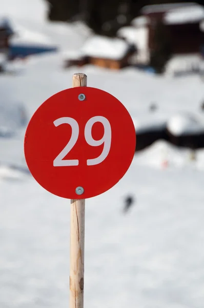 スキー斜面の番号 nr。29 — ストック写真