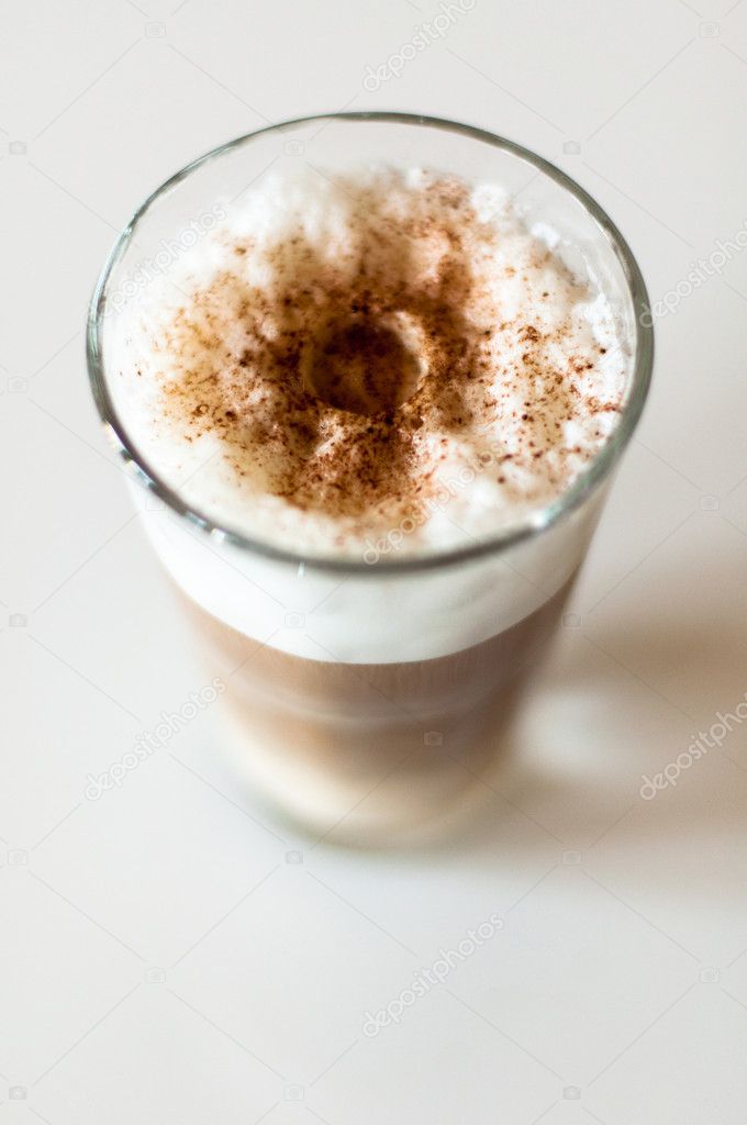 Coffee Latte In A Tall Glass
