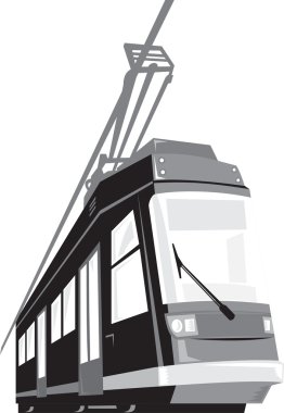 Modern tramvay tramvay tren
