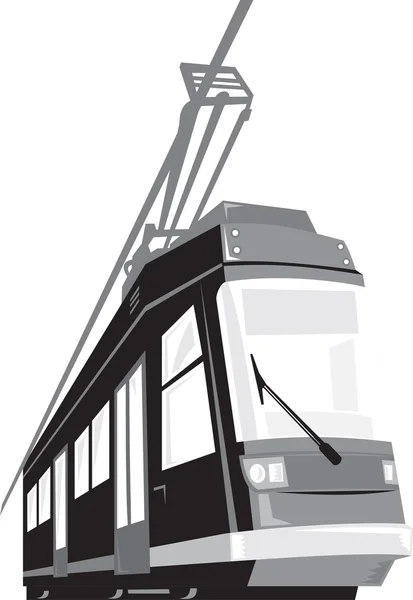 Treno tram tram moderno — Vettoriale Stock