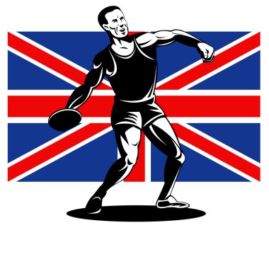 Oyunlar 2012 discus atmak İngiliz bayrağı