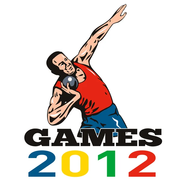 Games 2012 Shot Put Throw — Stock Photo, Image