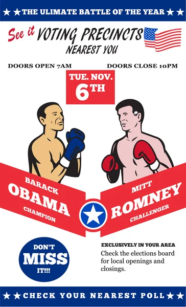 stock image Romney Vs Obama American Elections 2012 Boxing