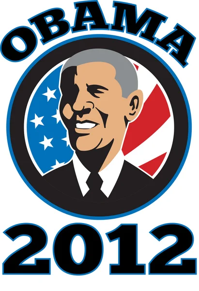 stock image American President Barack Obama Flag