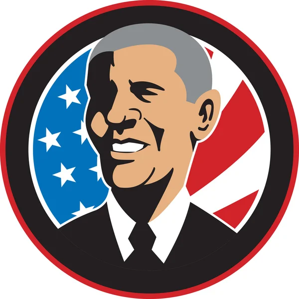 Amerikaanse president barack obama vlag — Stockfoto
