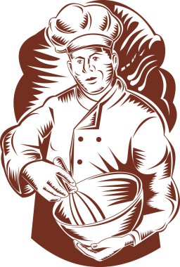 Şef Aşçı baker karıştırma kabı holding