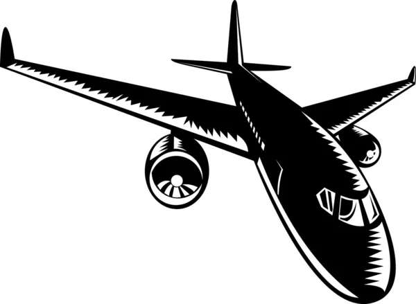 Kereskedelmi sugárhajtású repülőgép-repülőgép — Stock Fotó