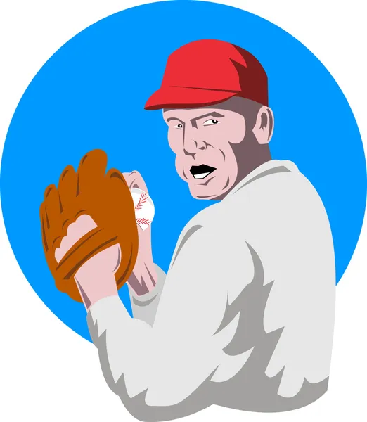 Gracz baseball dzban — Zdjęcie stockowe
