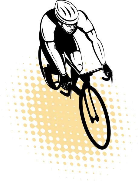 Male cyclist riding racing bicycle — Stock Photo, Image