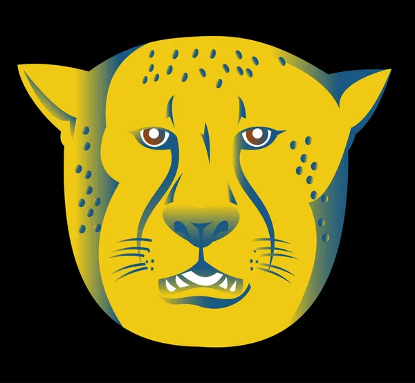 Cheetah head facing front — Stock Photo, Image