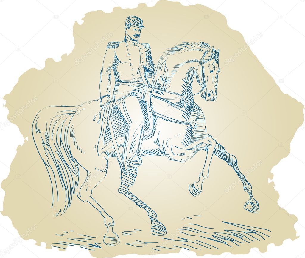 American Civil War Union officer on horseback