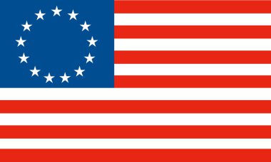 Amerikan betsy ross yıldızlar ve şeritler bayrağı