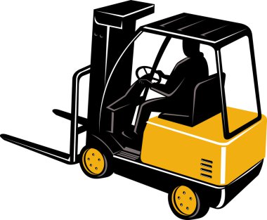 Forklift truck clipart