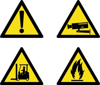 iş yeri işareti güvenlik kamera forklift yanıcı