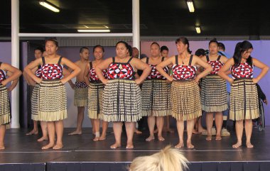 New Zealand Maori perform Haka War dance clipart