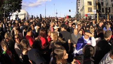 Rugby World Cup fans and supporters