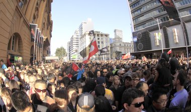 Rugby World Cup fans and supporters