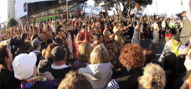 Maori warriors parade RWC 2011