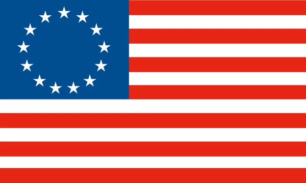 Amerykański betsy ross gwiazdy i paski banderą — Zdjęcie stockowe