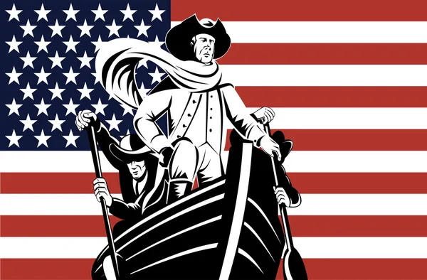 American revolution soldier general Flag — Φωτογραφία Αρχείου
