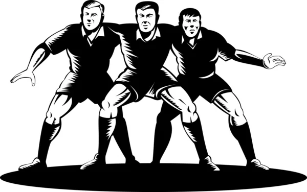 Gracz rugby do przodu pakiet Scrum — Zdjęcie stockowe