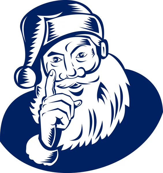 Santa claus ukáže prstem — Stock fotografie