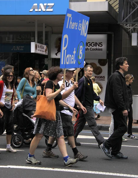 Campaña Paz Verde Cambio Climático marcha de protesta — Foto de Stock