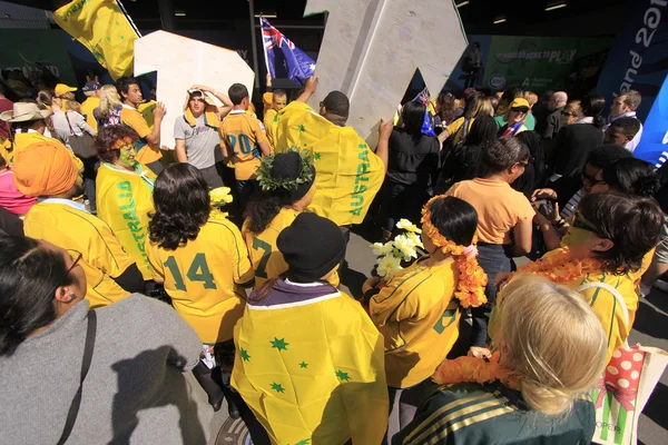 Прихильники Австралії регбі регбі Кубок світу 2011 — стокове фото