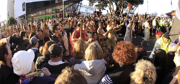 Maoryski wojowników parada rwc 2011 — Zdjęcie stockowe