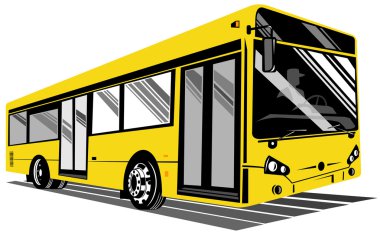 Shuttle coach bus clipart