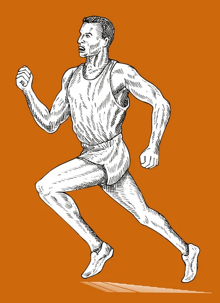 Pista e atleta de campo correndo — Fotografia de Stock