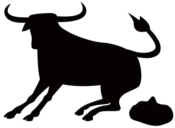 Bull pooing manure shit — Stock Photo, Image