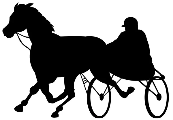 Pferde- und Jockey-Geschirrrennen — Stockfoto