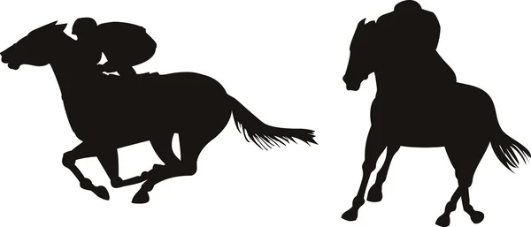 馬とジョッキーのレース — ストック写真