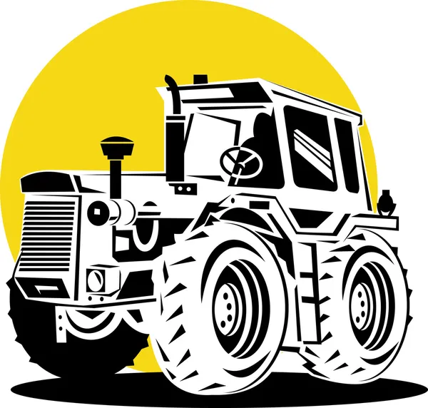 Винтажный трактор — стоковое фото