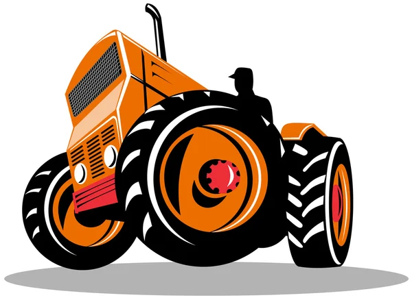 Ročník Polní traktor — Stock fotografie