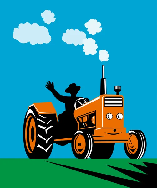 Tractor de granja Vintage — Foto de Stock