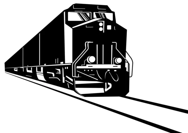 Diesel treinlocomotief retro — Stockfoto