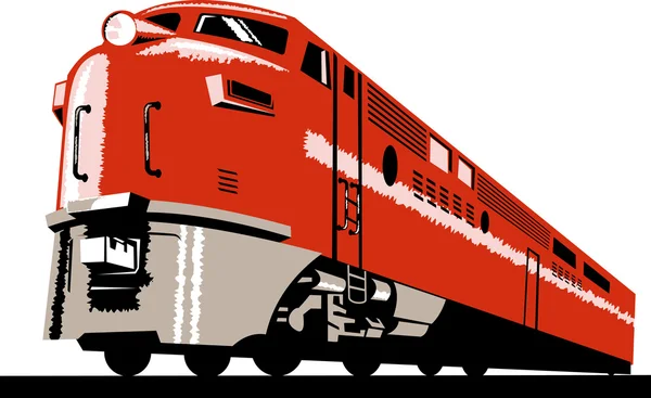 Dizel tren lokomotifi retro — Stok fotoğraf