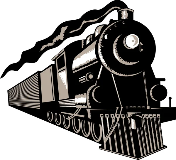 Vintage buhar tren lokomotifi — Stok fotoğraf