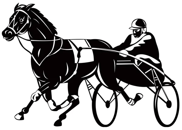 Horse and jockey harness racing — Stock Image Horse and jockey harness racing Stock Image
